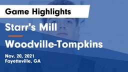 Starr's Mill  vs Woodville-Tompkins  Game Highlights - Nov. 20, 2021