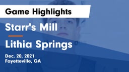 Starr's Mill  vs Lithia Springs  Game Highlights - Dec. 20, 2021
