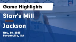 Starr's Mill  vs Jackson  Game Highlights - Nov. 30, 2023