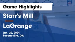 Starr's Mill  vs LaGrange  Game Highlights - Jan. 20, 2024
