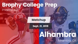 Matchup: Brophy College Prep vs. Alhambra  2018