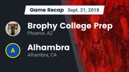 Recap: Brophy College Prep  vs. Alhambra  2018