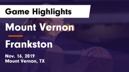 Mount Vernon  vs Frankston Game Highlights - Nov. 16, 2019