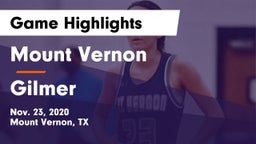Mount Vernon  vs Gilmer  Game Highlights - Nov. 23, 2020