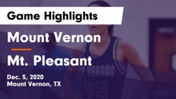 Mount Vernon  vs Mt. Pleasant  Game Highlights - Dec. 5, 2020