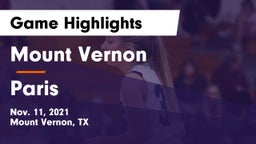 Mount Vernon  vs Paris  Game Highlights - Nov. 11, 2021