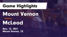 Mount Vernon  vs McLeod   Game Highlights - Nov. 13, 2021