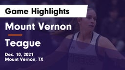 Mount Vernon  vs Teague  Game Highlights - Dec. 10, 2021