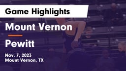 Mount Vernon  vs Pewitt  Game Highlights - Nov. 7, 2023