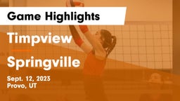 Timpview  vs Springville  Game Highlights - Sept. 12, 2023