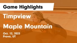 Timpview  vs Maple Mountain  Game Highlights - Oct. 12, 2023