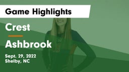 Crest  vs Ashbrook Game Highlights - Sept. 29, 2022