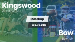 Matchup: Kingswood High vs. Bow  2016