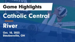 Catholic Central  vs River  Game Highlights - Oct. 10, 2023