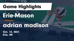 Erie-Mason  vs adrian madison Game Highlights - Oct. 14, 2021