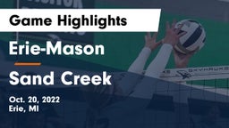 Erie-Mason  vs Sand Creek Game Highlights - Oct. 20, 2022