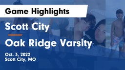 Scott City  vs Oak Ridge  Varsity Game Highlights - Oct. 3, 2022