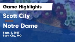 Scott City  vs Notre Dame  Game Highlights - Sept. 6, 2023