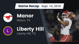 Recap: Manor  vs. Liberty Hill  2018