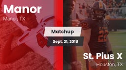 Matchup: Manor  vs. St. Pius X  2018