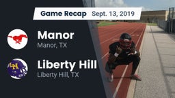 Recap: Manor  vs. Liberty Hill  2019