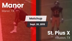 Matchup: Manor  vs. St. Pius X  2019