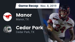 Recap: Manor  vs. Cedar Park  2019