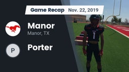 Recap: Manor  vs. Porter 2019