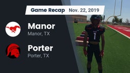 Recap: Manor  vs. Porter  2019