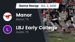 Recap: Manor  vs. LBJ Early College  2020