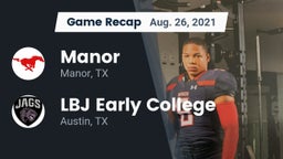 Recap: Manor  vs. LBJ Early College  2021