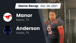 Recap: Manor  vs. Anderson  2021