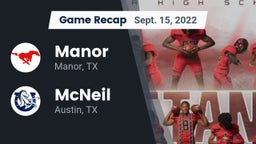 Recap: Manor  vs. McNeil  2022