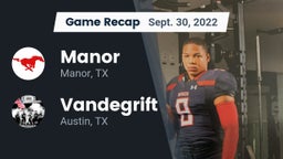 Recap: Manor  vs. Vandegrift  2022