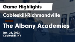 Cobleskill-Richmondville  vs The Albany Academies Game Highlights - Jan. 21, 2022