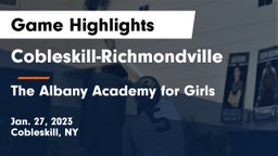 Cobleskill-Richmondville  vs The Albany Academy for Girls Game Highlights - Jan. 27, 2023