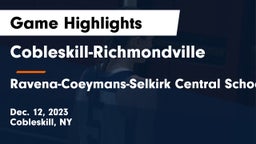 Cobleskill-Richmondville  vs Ravena-Coeymans-Selkirk Central School District Game Highlights - Dec. 12, 2023
