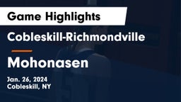 Cobleskill-Richmondville  vs Mohonasen  Game Highlights - Jan. 26, 2024
