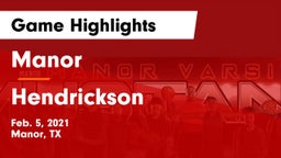Manor  vs Hendrickson  Game Highlights - Feb. 5, 2021
