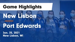 New Lisbon  vs Port Edwards  Game Highlights - Jan. 25, 2021