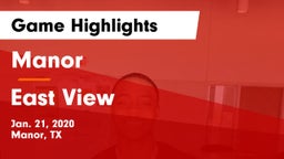 Manor  vs East View  Game Highlights - Jan. 21, 2020