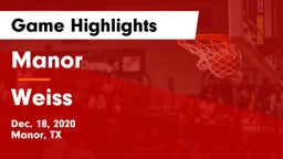 Manor  vs Weiss  Game Highlights - Dec. 18, 2020