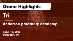 Tri  vs Anderson predatory academy Game Highlights - Sept. 16, 2023