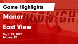 Manor  vs East View  Game Highlights - Sept. 20, 2019