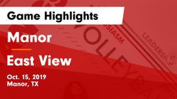 Manor  vs East View  Game Highlights - Oct. 15, 2019