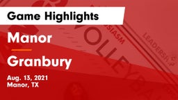 Manor  vs Granbury  Game Highlights - Aug. 13, 2021