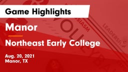 Manor  vs Northeast Early College  Game Highlights - Aug. 20, 2021