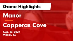 Manor  vs Copperas Cove  Game Highlights - Aug. 19, 2022