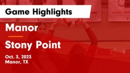 Manor  vs Stony Point  Game Highlights - Oct. 3, 2023