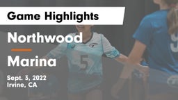Northwood  vs Marina  Game Highlights - Sept. 3, 2022